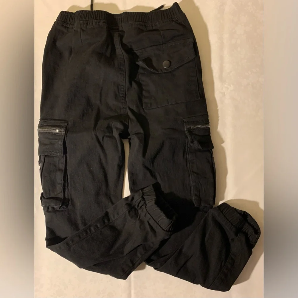 NWOT/EUC Bundle: Steve's Jeans Black Cargo Jeans; Place Striped Bermuda Shorts